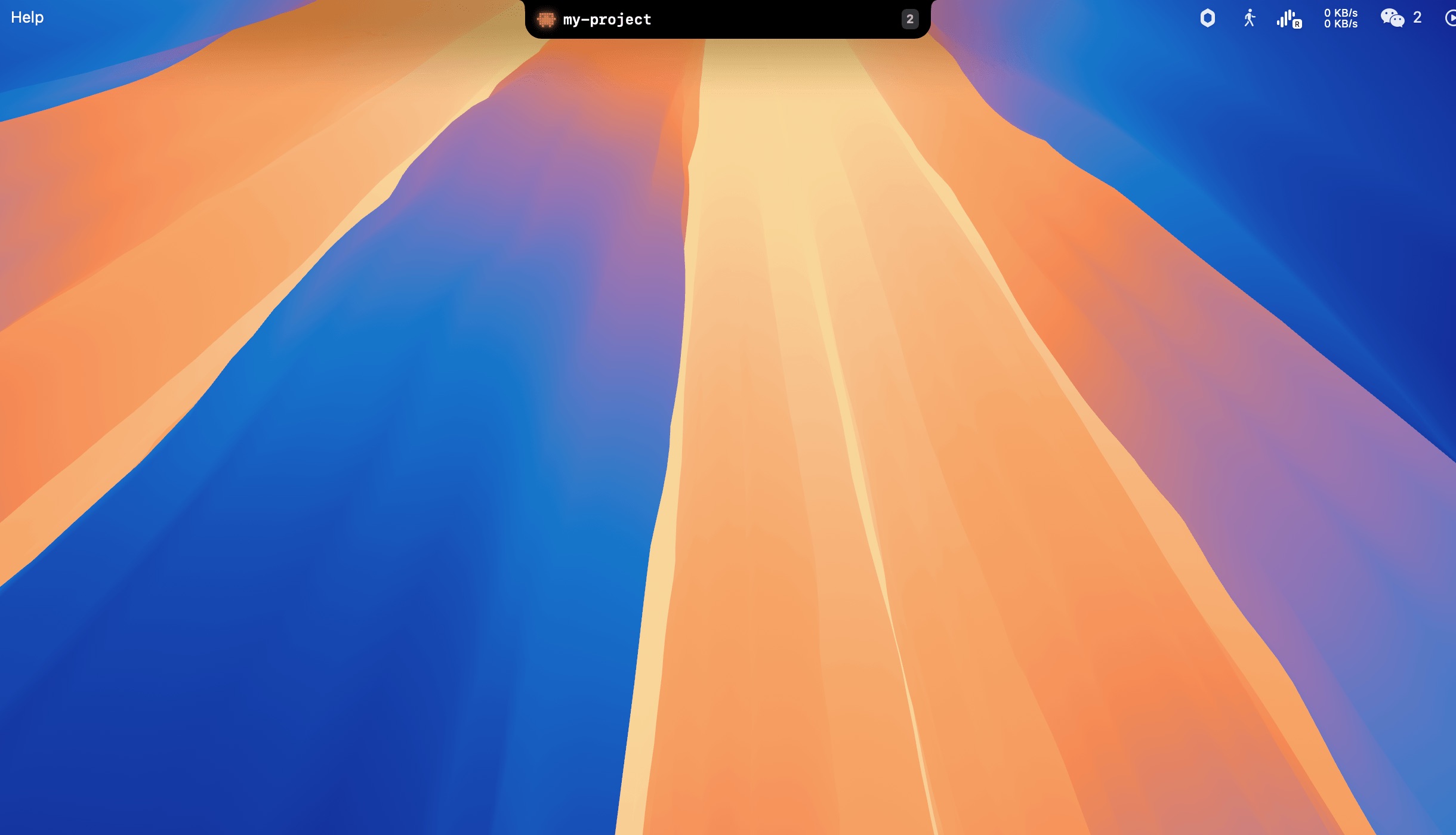 Coder Island compact bar in macOS notch